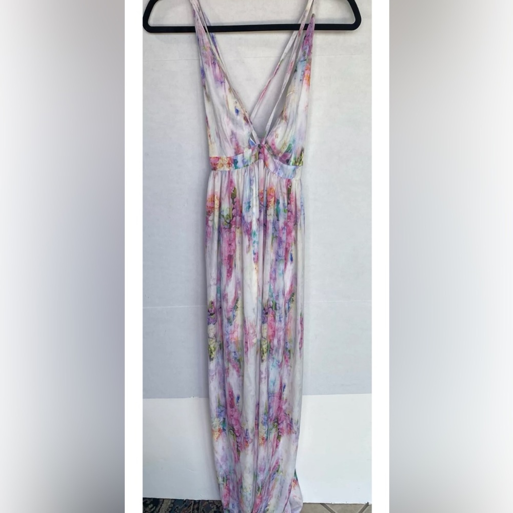OH MY LOVE LONDON WOMEN'S STRAPPY TIE DYE MAXI‎ DRESS XS